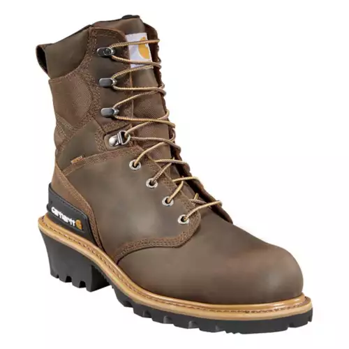 Men's Carhartt Logger 8" Composite Toe Waterproof Insulated Work Boots 2 Men's Carhartt Logger 8" Composite Toe Waterproof Insulated Work Boots